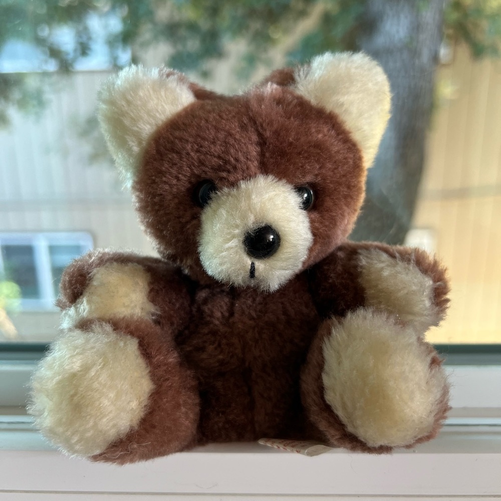 Russ Vintage Nut Shell Brown Teddy Bear Plush Stuffed Animal 4 inch